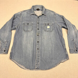Polo Jeans Co Ralph Lauren Denim Shirt Mens XL Classic Button Down Vtg